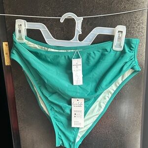 Cupshe Aqua High-Waisted Bikini Bottom